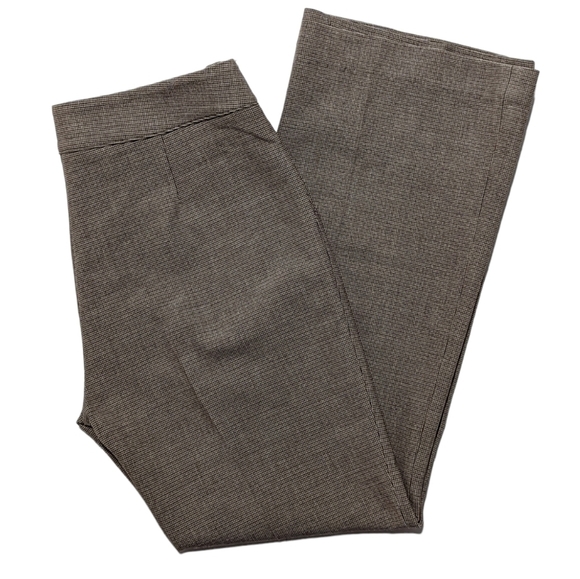 IRIS Setlakwe tan micro plaid bootcut pants sz 8 - Picture 2 of 9